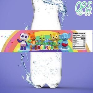 Word Party Water Bottle Label Template to Print at Home Instant Download