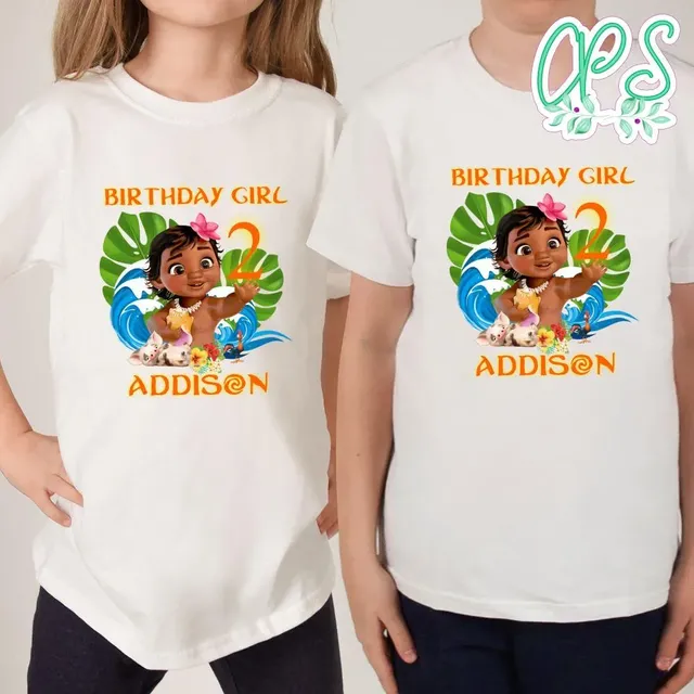 Custom Baby Moana Birthday Shirt for Girl CustomPartyShirts