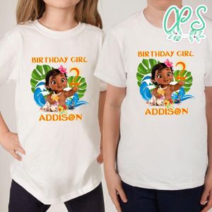 Custom Baby Moana Birthday Shirt for Girl