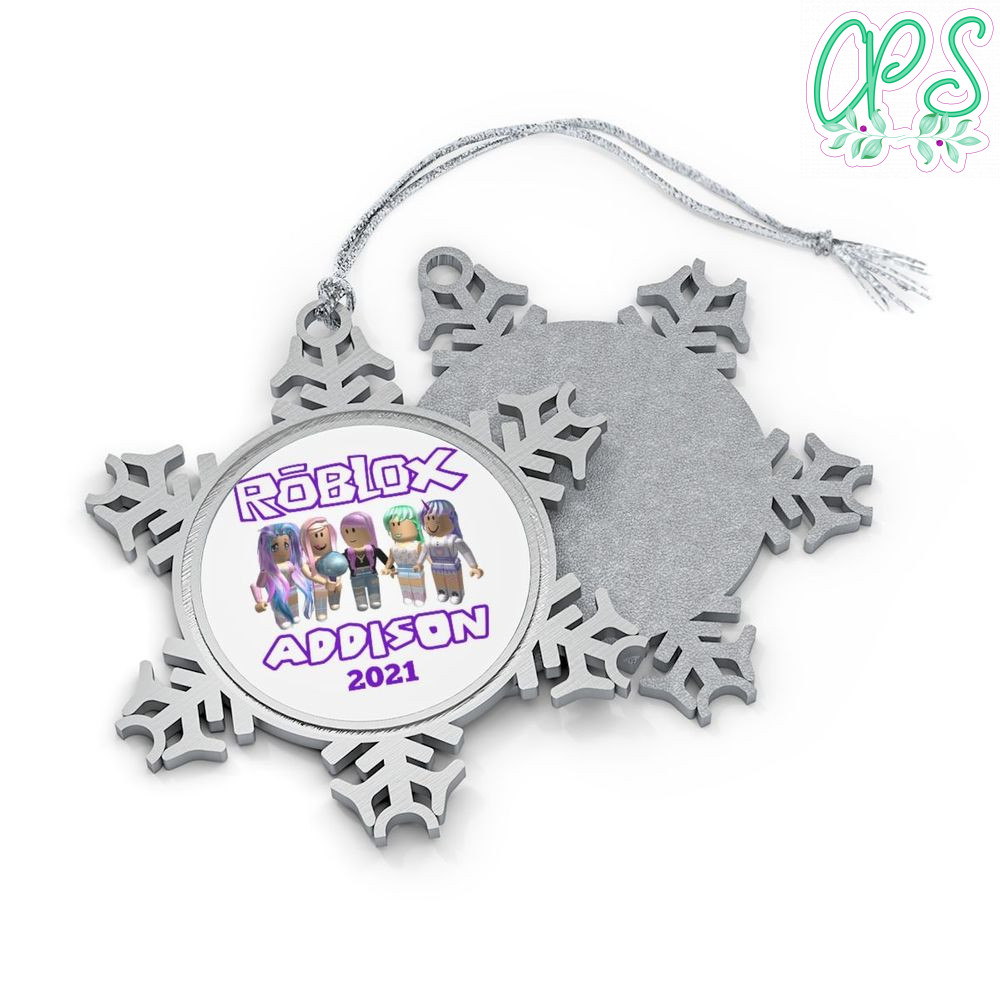 Girl Roblox Pewter Snowflake Ornament Gift