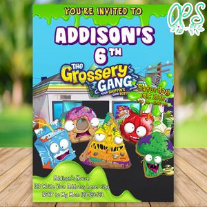 Printable Grossery Gang Birthday Flyer Instant Download