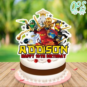Ninjago Birthday Cake Topper Template Printable Instant Download