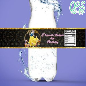 Snow White Water Bottle Label Template to Print at Home Instant Download