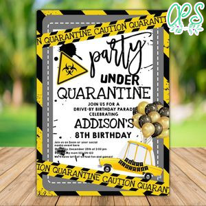 Customizable Quarantine Drive By Birthday Parade Invitation Template Instant Download