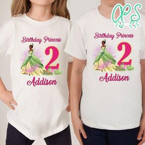 Custom Princess Tiana Birthday Shirt for Girl