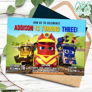 Mighty Express Invitation Template to Print at Home Instant Download