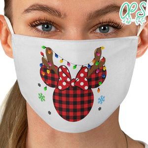 Minnie Mouse Christmas Washable Face Mask - Disney Christmas Face Mask