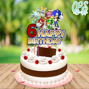 Printable Sonic and Friends Birthday Cake Topper Template Instant Download