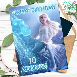 Elsa Frozen 2 Happy Birthday Card