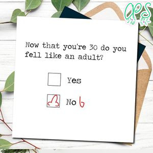 Funny 30th Birthday Card