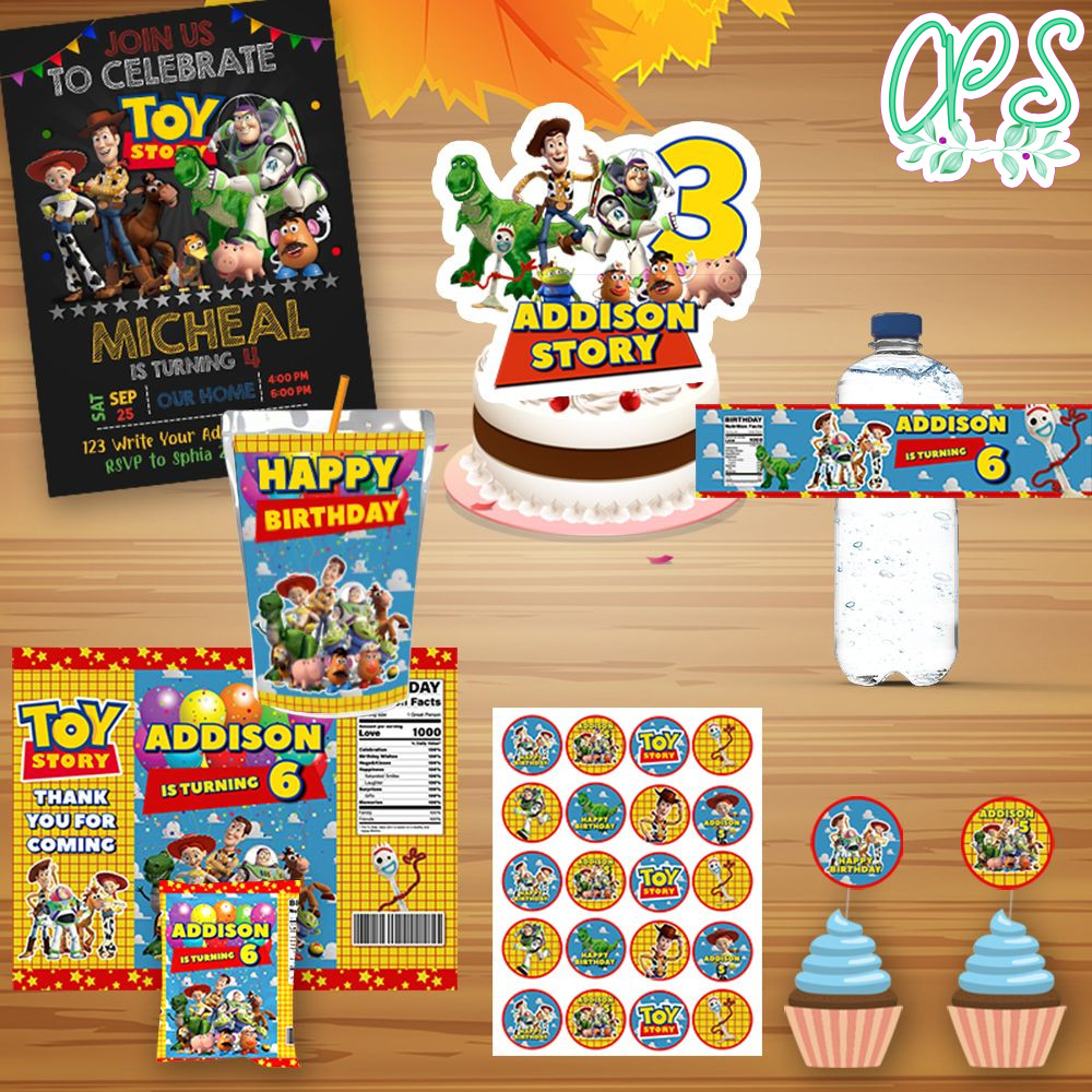 Toy Story Birthday Party Supplies Set Templates Printable DIY
