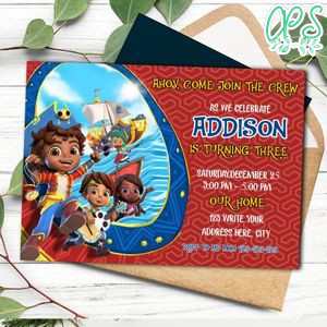 Santiago of the seas Invitation Template to Print at Home Instant Download