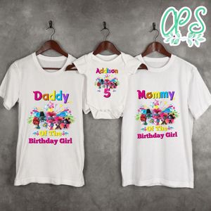 Trolls 2 Birthday Family Matching Party Shirts for Girl