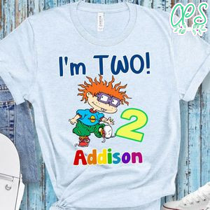 Rugrats I'm Two Birthday PNG file template for Boy