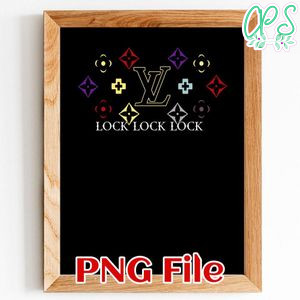 LV Colorful Inspired PNG file template