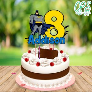 Batman Birthday Cake Topper Template Printable Instant Download