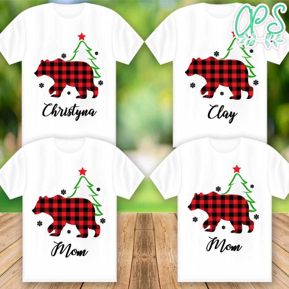 Bear Family Matching Christmas Shirt PNG File Templates