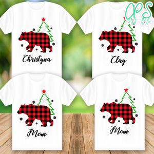 Bear Family Matching Christmas Shirt PNG File Templates