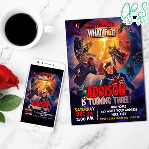 What If Marvel Invitation Customizable Template Instant Download