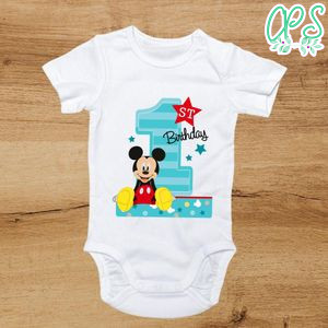 Mickey Mouse First Birthday PNG file template