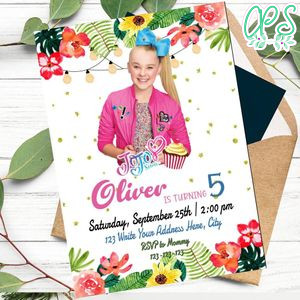 Aloha Jojo Siwa Birthday Flyer Printable Instant Download