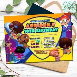Mini beat power rocker Invitation Customizable Template Instant Download