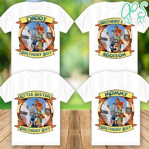 Printable Zootopia T Shirts Family Templates Instant Download