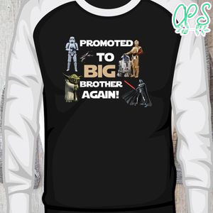 Star Wars I'm Going To be A Big Brother Iron On Transfer Shirt Template Instant Download