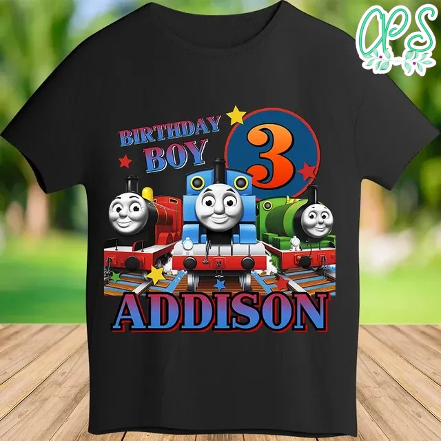 Plantilla de camiseta personalizada de cumpleaños de Thomas y sus