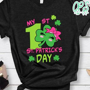 My 1st Birthday St. Patrick's Day PNG file template for Girl
