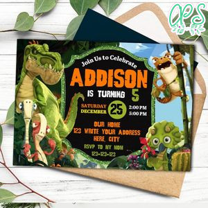 Gigantosaurus Invitation Template to Print at Home Instant Download