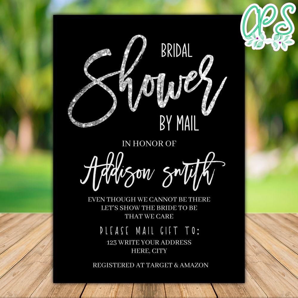 Printable Bridal Shower by Mail Invitation Template DIY