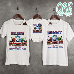 Custom Thomas and Friends Inspired Birthday Party Shirt for your family