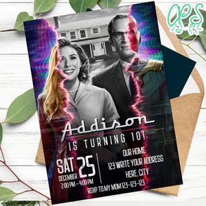 Wandavision Invitation Template to Print at Home Instant Download