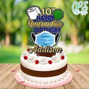 Printable Happy Birthday Quarantine Centerpiece for Boy Instant Download