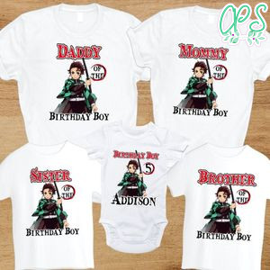 Demon slayer Birthday Family Matching Party Shirts