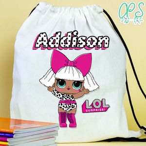 Personalised Lol Diva Drawstring Bag