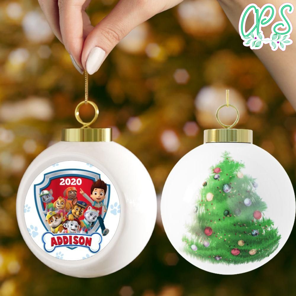 Paw Patrol Christmas Ball Ornament Gift - Kid Christmas Ball Ornament