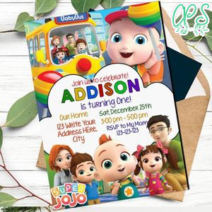 Super JoJo Invitation Template to Print at Home Instant Download