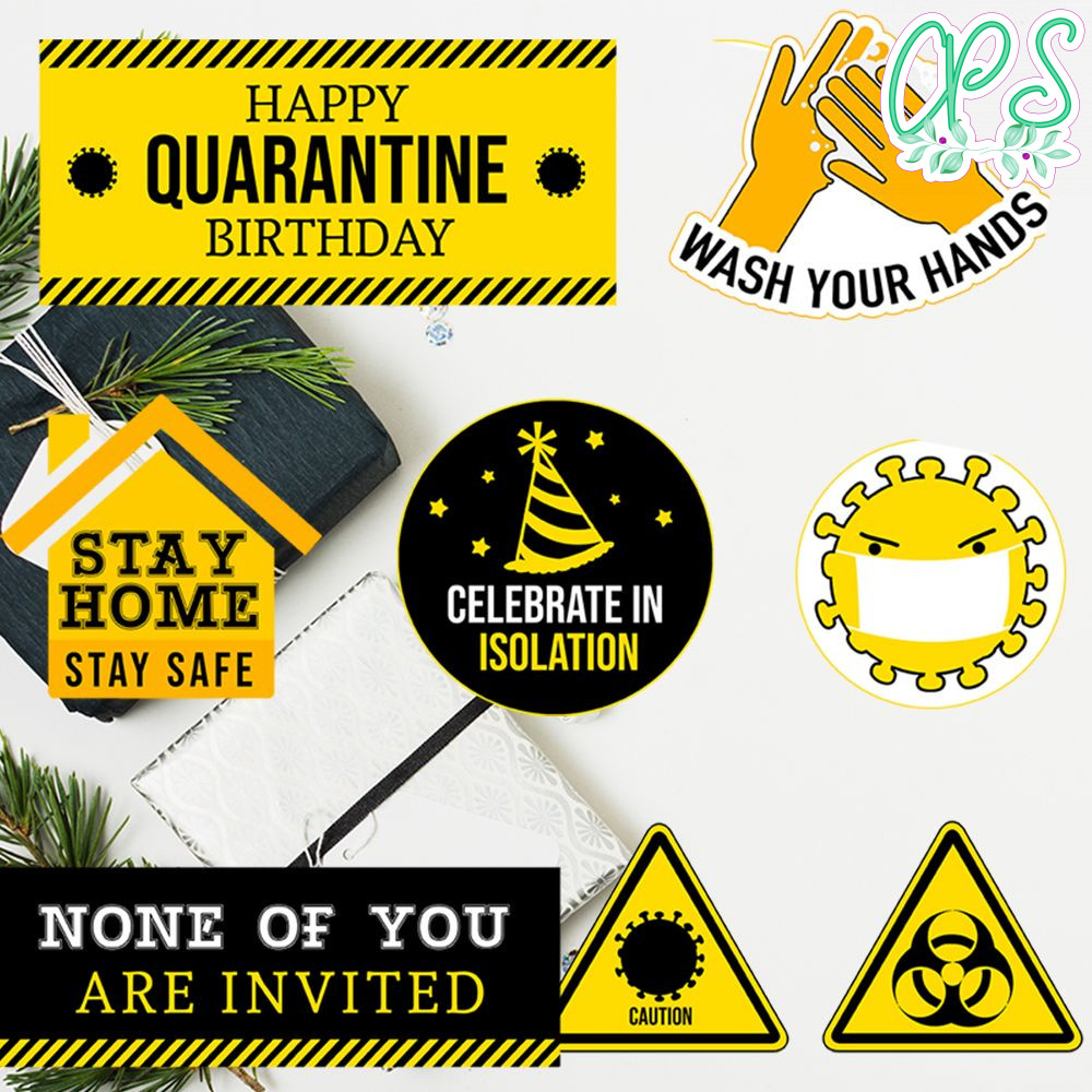 Printable Quarantine Birthday Decorations Instant Download