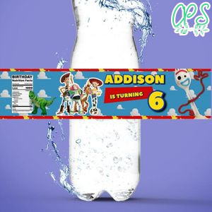 Toy Story Birthday Water Bottle Label Template to Print at Home Instant Download