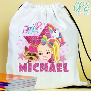 Personalised Jojo Siwa Drawstring Bag