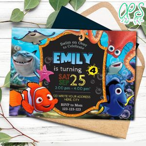 Nemo Invitation Template to Print at Home Instant Download