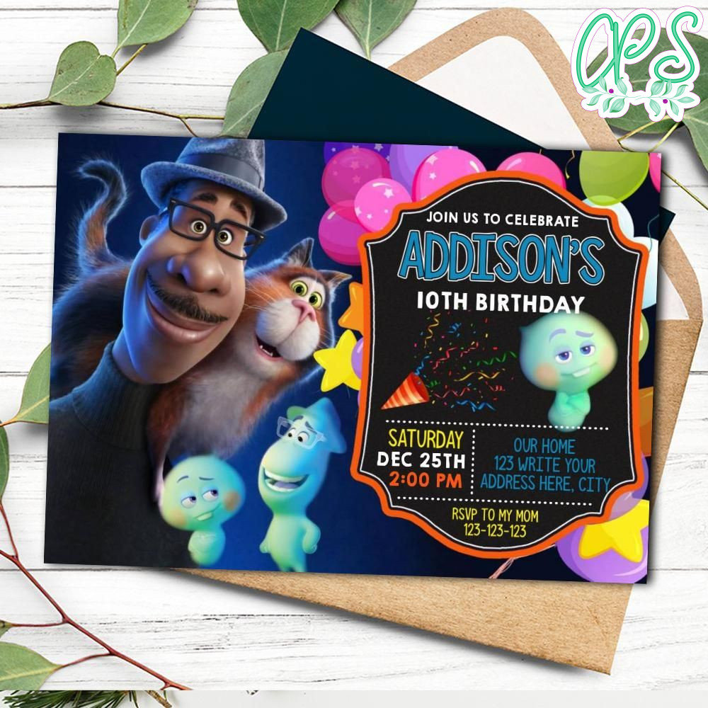 Soul disney pixar Invitation Template to Print at Home | CustomPartyShirts