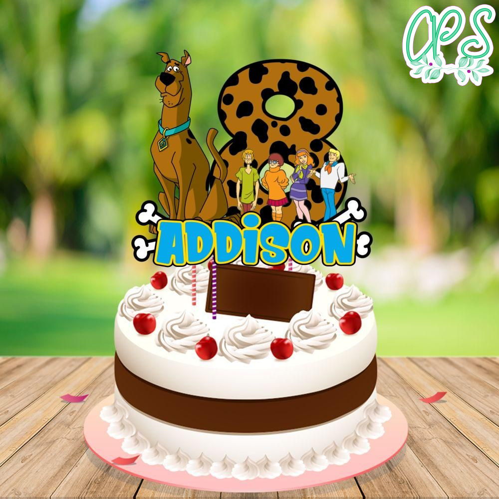 Scooby Doo Birthday Cake Topper Template Printable DIY