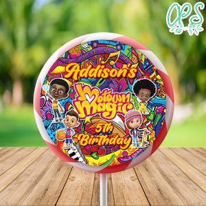 Magic Motown Large Lollipop Labels Digital File Printable Instant Download