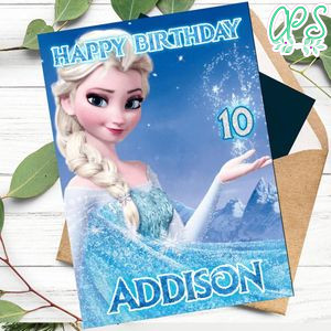 Elsa Frozen Birthday Card for your Daughters