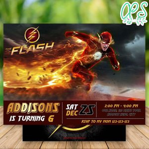 Editable Flash Birthday Invitation Instant Download