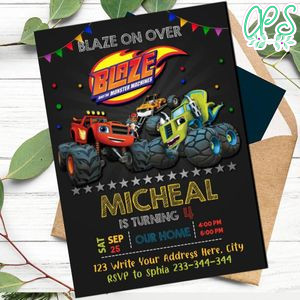 Blaze Invitation Customizable Template Instant Download