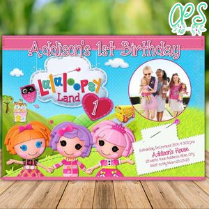 Printable Lalaloopsy Birthday Invitation With Photo Instant Download